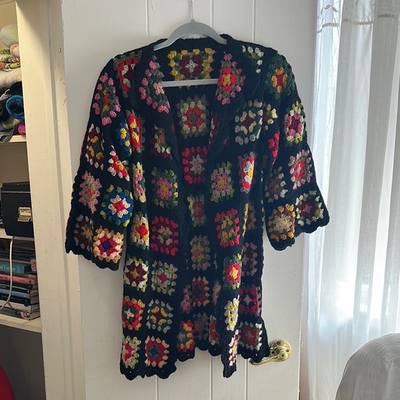 Colorful Crochet Cardigan